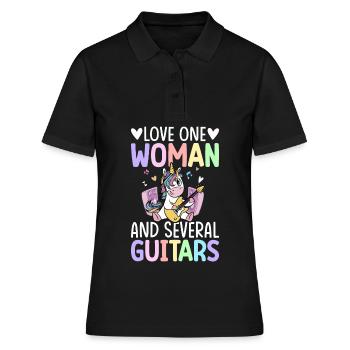 Guitariste, guitariste - Polo Femme - noir - Devant - Ailine (174cm)
