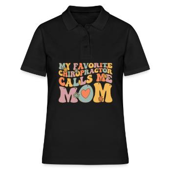 Groovy Chiropraktik - Frauen Polo Shirt - Schwarz - Vorne - Ailine (174cm)
