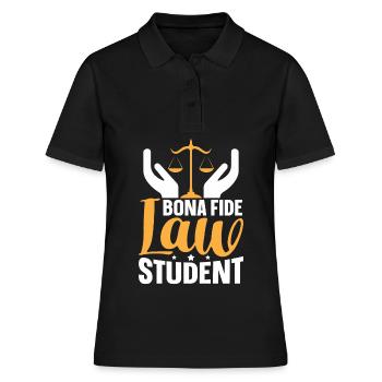 Etudes de droit Futur avocat - Polo Femme - noir - Devant - Ailine (174cm)