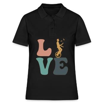 Jonglieren Jongleur Zirkus - Frauen Polo Shirt - Schwarz - Vorne - Ailine (174cm)
