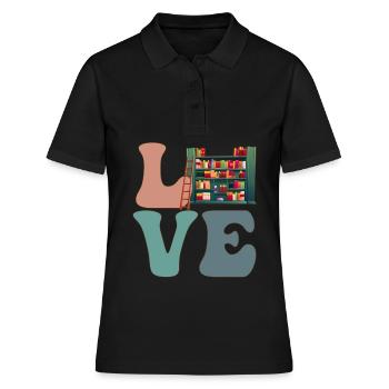 Bibliothekar Bibliothek - Frauen Polo Shirt - Schwarz - Vorne - Ailine (174cm)