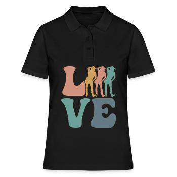 Danse en ligne Danse en ligne Danseuse en ligne - Polo Femme - noir - Devant - Ailine (174cm)