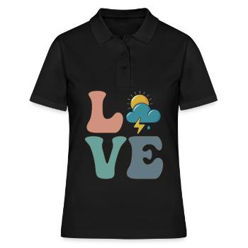 Météorologie Météorologue Météorologue - Polo Femme - noir - Devant - Ailine (174cm)