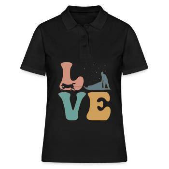 Mushing Sled Dog Sled Dog Handler - Women's Polo Shirt - black - Front - Ailine (174cm)