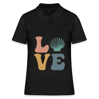 Plage de Coquillages - Polo Femme - noir - Devant - Ailine (174cm)