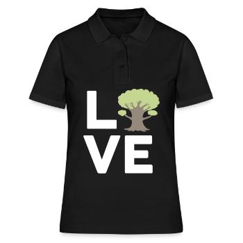 Tree Hugger Nature Environmentalist - Women's Polo Shirt - black - Front - Ailine (174cm)