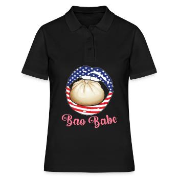 Dim Sum Bun Chinese Food - Women's Polo Shirt - black - Front - Ailine (174cm)