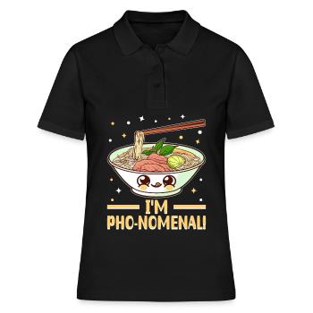 Soupe de nouilles vietnamienne Cuisine asiatique - Polo Femme - noir - Devant - Ailine (174cm)