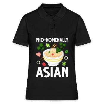 Soupe de nouilles vietnamienne Cuisine asiatique - Polo Femme - noir - Devant - Ailine (174cm)