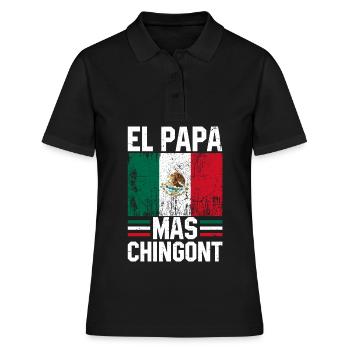 Hispanique Latino-Américain Mexicain V - Polo Femme - noir - Devant - Ailine (174cm)