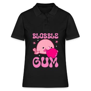 Drôle Blobfish Bubble Gum Créature De La Mer - Polo Femme - noir - Devant - Ailine (174cm)