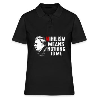 Philosophie Théorie Friedrich Nietzsche - Polo Femme - noir - Devant - Ailine (174cm)