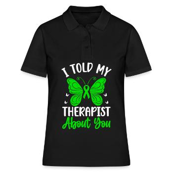 Therapy to sensitize to mental health - Women's Polo Shirt - black - Front - Ailine (174cm)