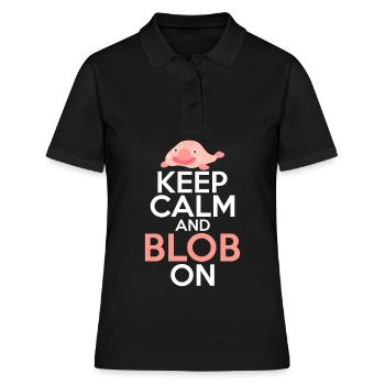 Lustiger Blobfisch Meerestier - Frauen Polo Shirt - Schwarz - Vorne - Ailine (174cm)