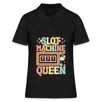 Groovy Casino Liebhaber Glücksspiel - Frauen Polo Shirt - Schwarz - Vorne - Ailine (174cm)