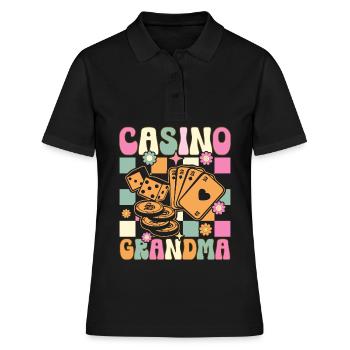 Groovy Slot Machine Casino Liebhaber Glücksspiel - Frauen Polo Shirt - Schwarz - Vorne - Ailine (174cm)