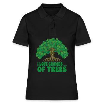 Défenseurs des arbres et écologistes - Polo Femme - noir - Devant - Ailine (174cm)