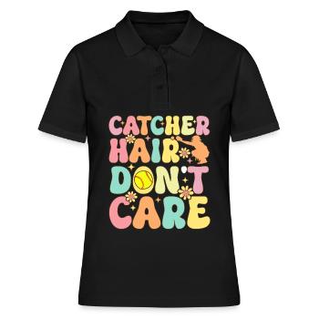 Softball Catcher Joueur de softball - Polo Femme - noir - Devant - Ailine (174cm)