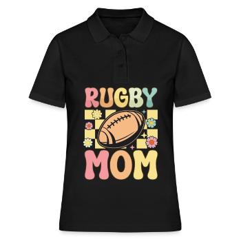 Groovy Rugbyspielerin - Frauen Polo Shirt - Schwarz - Vorne - Ailine (174cm)