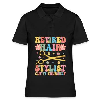 Coiffeur Groovy - Polo Femme - noir - Devant - Ailine (174cm)