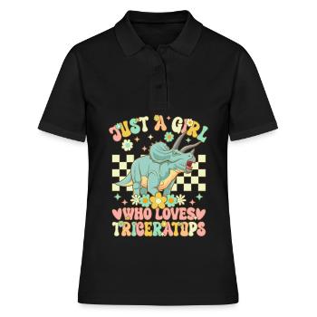 Dinosaure groovy - Polo Femme - noir - Devant - Ailine (174cm)