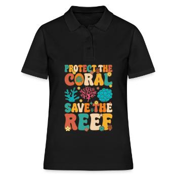 Récif corallien Aquarium de corail - Polo Femme - noir - Devant - Ailine (174cm)
