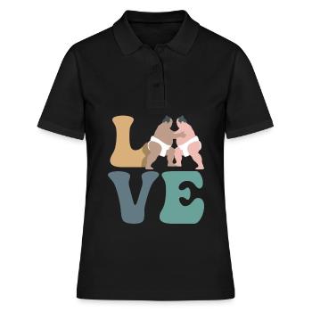 LOVE Sumo Wrestling Lutteur de sumo japonais - Polo Femme - noir - Devant - Ailine (174cm)