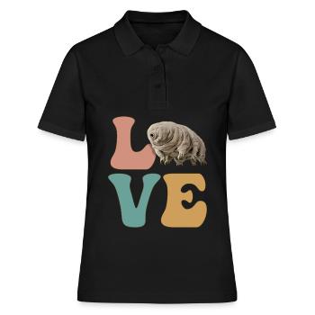 LOVE Tardigrades Water Bear Microbiology - Women's Polo Shirt - black - Front - Ailine (174cm)