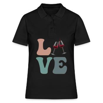 CHERS buveurs de vin, - Polo Femme - noir - Devant - Ailine (174cm)