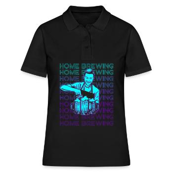 Home Brewing Home Brewing Craft Beer Brewer Retro - Women's Polo Shirt - black - Front - Ailine (174cm)