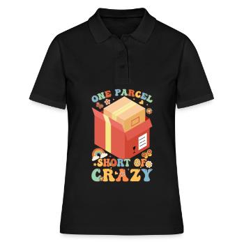 Postangestellte Postangestellte mit einem Paket ku - Frauen Polo Shirt - Schwarz - Vorne - Ailine (174cm)