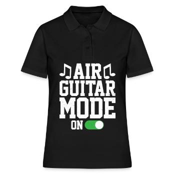 Mode Air Guitar sur Funny Air Guitarist - Polo Femme - noir - Devant - Ailine (174cm)