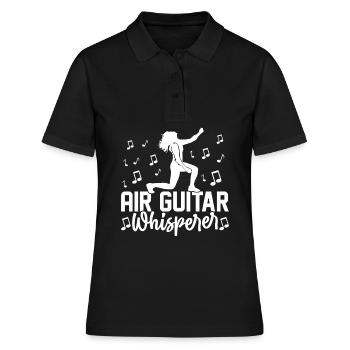 Air Guitar Whisperer Funny Air Guitariste - Polo Femme - noir - Devant - Ailine (174cm)
