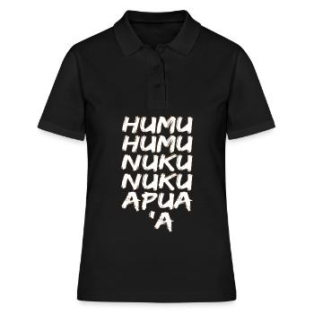 Humuhumunukunukuapua'a Hawaiianischer Riff-Drücker - Frauen Polo Shirt - Schwarz - Vorne - Ailine (174cm)