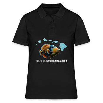 Humuhumunukunukuapua'a Hawaiianischer Riff-Drücker - Frauen Polo Shirt - Schwarz - Vorne - Ailine (174cm)