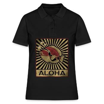 Humuhumunukunukuapua'a Hawaiianischer Riff-Drücker - Frauen Polo Shirt - Schwarz - Vorne - Ailine (174cm)