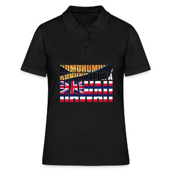 Humuhumunukunukuapua'a Hawaiianischer Riff-Drücker - Frauen Polo Shirt - Schwarz - Vorne - Ailine (174cm)