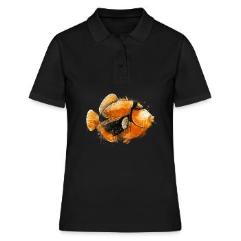 Humuhumunukunukuapua'a Hawaii-Riff-Drückerfisch - Frauen Polo Shirt - Schwarz - Vorne - Ailine (174cm)