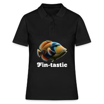 Humuhumunukunukuapua'a Hawaii-Riff-Drückerfisch - Frauen Polo Shirt - Schwarz - Vorne - Ailine (174cm)