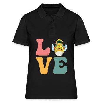 Humuhumunukunukuapua'a Hawaiianischer Riff-Drücker - Frauen Polo Shirt - Schwarz - Vorne - Ailine (174cm)