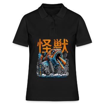 Humuhumunukunukuapua'a Hawaiianischer Riff-Drücker - Frauen Polo Shirt - Schwarz - Vorne - Ailine (174cm)