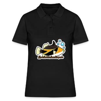 Humuhumunukunukuapua'a Hawaiianischer Riff-Drücker - Frauen Polo Shirt - Schwarz - Vorne - Ailine (174cm)