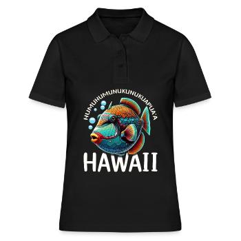 Humuhumunukunukuapua'a Hawaii-Riff-Drückerfisch - Frauen Polo Shirt - Schwarz - Vorne - Ailine (174cm)