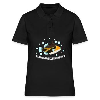 Humuhumunukunukuapua'a Hawaiianischer Riff-Drücker - Frauen Polo Shirt - Schwarz - Vorne - Ailine (174cm)