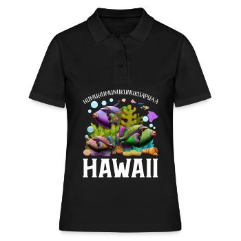 Humuhumunukunukuapua’a pousseur de récif hawaïen - Polo Femme - noir - Devant - Ailine (174cm)