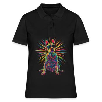 American Bull Terrier chien lunettes de soleil Pop Art - Polo Femme - noir - Devant - Ailine (174cm)