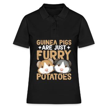 Meerschweinchen sind einfach pelzige Kartoffeln Me - Frauen Polo Shirt - Schwarz - Vorne - Ailine (174cm)