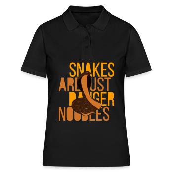 Les serpents ne sont que des nouilles de danger Les serpents sont un danger n - Polo Femme - noir - Devant - Ailine (174cm)