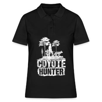 Chasse au coyote Chasseur de coyote Yote - Polo Femme - noir - Devant - Ailine (174cm)