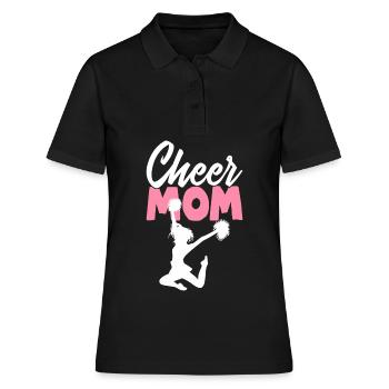 Cheer Mom Cheerleading Cheerleader Cheer Squad - Frauen Polo Shirt - Schwarz - Vorne - Ailine (174cm)